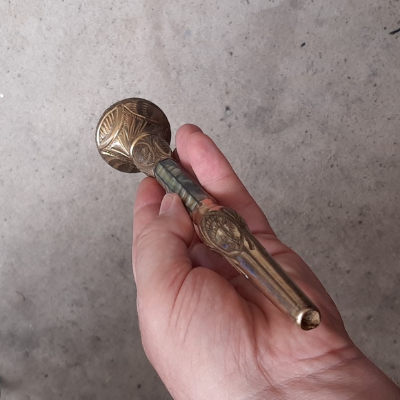 ANTIQUE umbrella or cane handle end - Picture 3 of 3